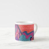Moon Crashs, abstrakte Kunst Espressotasse (Vorderseite Rechts)