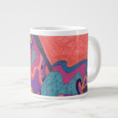 Moon Crashs, abstrakte Kunst Jumbo-Tasse (Vorderseite Rechts)