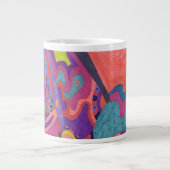 Moon Crashs, abstrakte Kunst Jumbo-Tasse (Vorderseite)