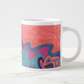 Moon Crashs, abstrakte Kunst Jumbo-Tasse (Rechts)