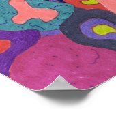 Moon Crashs, abstrakte Kunst Poster (Ecke)
