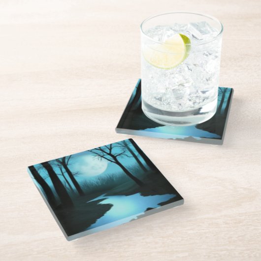 Moon Creek Untersetzer (Schrägansicht)