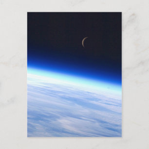 Moon Crescent aus dem Orbit Postkarte