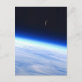 Moon Crescent aus dem Orbit Postkarte (Vorderseite)