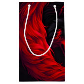 Moon Crimson Red White Wolf Kleine Geschenktüte (Rückseite)