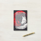 Moon Crimson Red White Wolf Post-it Klebezettel (Auf Schreibtisch)