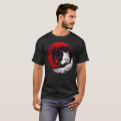 Moon Crimson Red White Wolf T-Shirt (Vorne ganz)