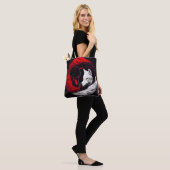 Moon Crimson Red White Wolf Tasche (Am Model)