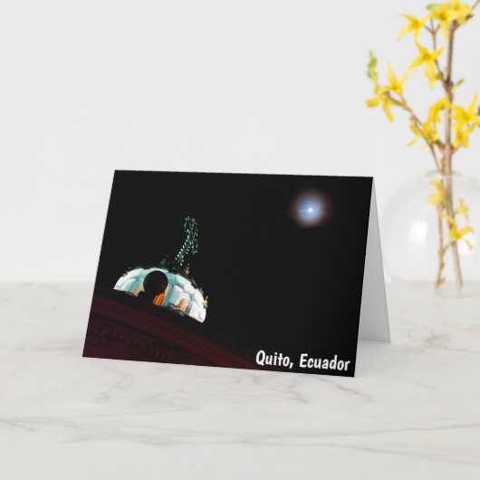 Moon & cross, Quito, Ecuador Karte (Gelbe Blume)