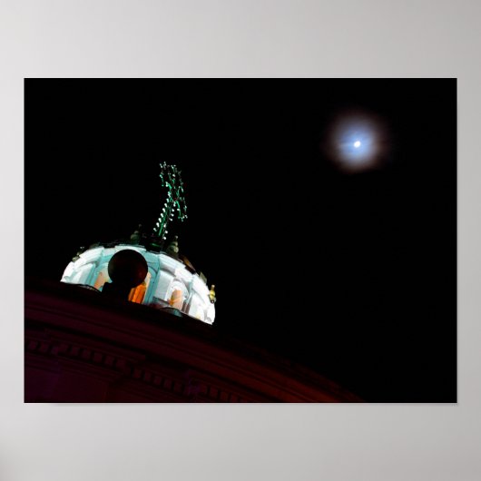 Moon & cross, Quito, Ecuador Poster (Vorne)