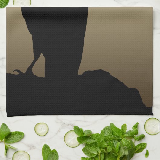 Moon & Crows, Black Bird Kittuch Raven Geschirrtuch (Gefaltet)