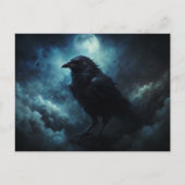 Moon Crows Halloween Postkarte (Vorderseite)