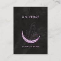  Moon Crystal Energy Healer Business Card Visitenk