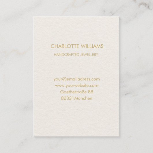 Moon Crystal Energy Healer Business Card Visitenkarte (Rückseite)