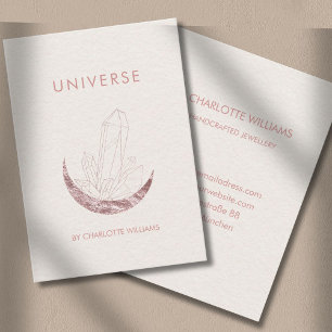 Moon Crystal Energy Healer Business Card Visitenkarte