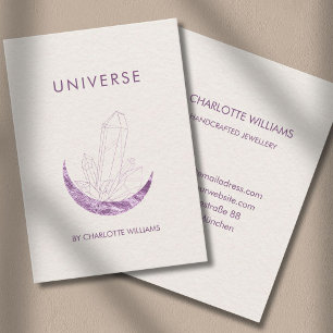 Moon Crystal Energy Healer Business Card Visitenkarte
