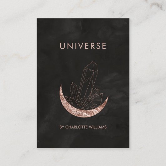  Moon Crystal Energy Healer Business Card Visitenkarte (Vorderseite)