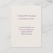 Moon Crystal Energy Healer Business Card Visitenkarte (Rückseite)