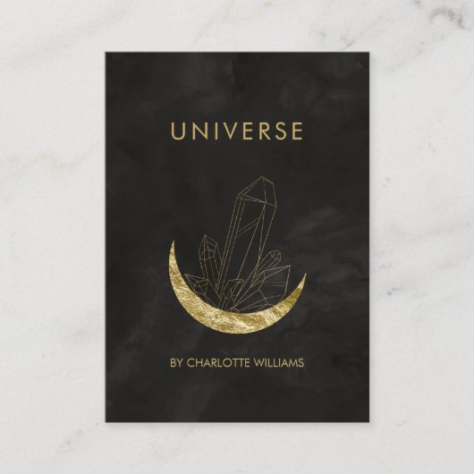 Moon Crystal Energy Healer Business Card Visitenkarte (Vorderseite)