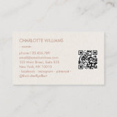 Moon Crystal Energy Healer QR-Code Visitenkarte (Rückseite)
