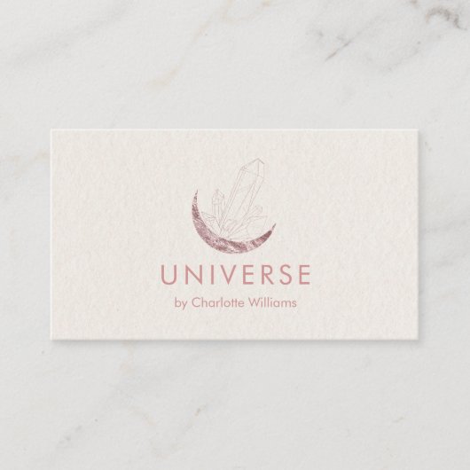 Moon Crystal Energy Healer QR-Code Visitenkarte (Vorderseite)