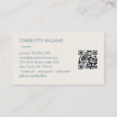 Moon Crystal Energy Healer QR-Code Visitenkarte (Rückseite)
