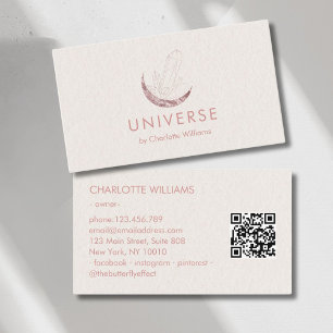 Moon Crystal Energy Healer QR-Code Visitenkarte