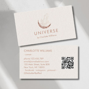 Moon Crystal Energy Healer QR-Code Visitenkarte