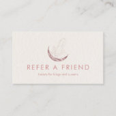 Moon Crystal Energy Healer Salon Beige Empfehlungskarte (Vorderseite)