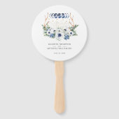 Moon Crystals Blume Boho Metaphysische Hochzeit Fächer (Rückseite)