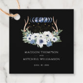 Moon Crystals Blume Boho Metaphysische Hochzeit Geschenkanhänger (Vorderseite)