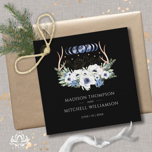 Moon Crystals Blume Boho Metaphysische Hochzeit Geschenkanhänger