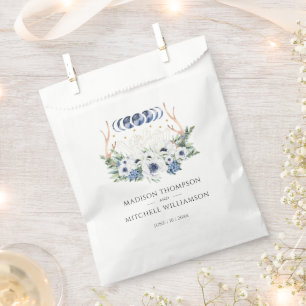 Moon Crystals Blume Boho Metaphysische Hochzeit Geschenktütchen
