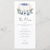 Moon Crystals Blume Boho Metaphysische Hochzeit Menükarte (Vorderseite)