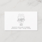 Moon Crystals FlowerHolistic Healing Business Card Visitenkarte (Vorderseite)