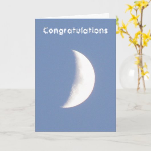 Moon Customizable Congratulations Card Karte (Gelbe Blume)