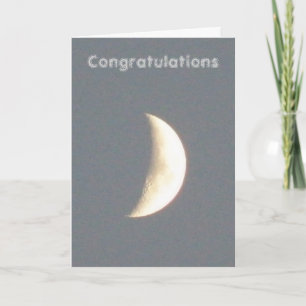 Moon Customizable Verlobung Card Karte