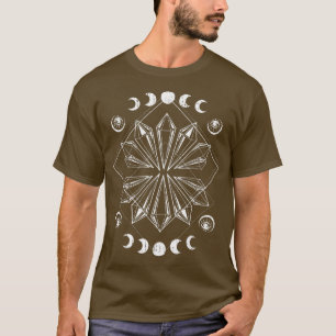 Moon Cycle Gothic Blackcraft Crystals Pagan Occult T-Shirt
