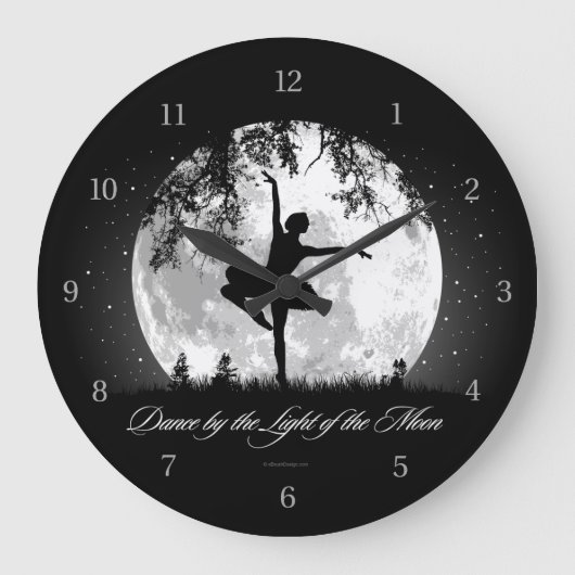 Moon Dance Große Wanduhr (Vorderseite)