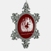 Moon Dance Schneeflocken Zinn-Ornament (Links)