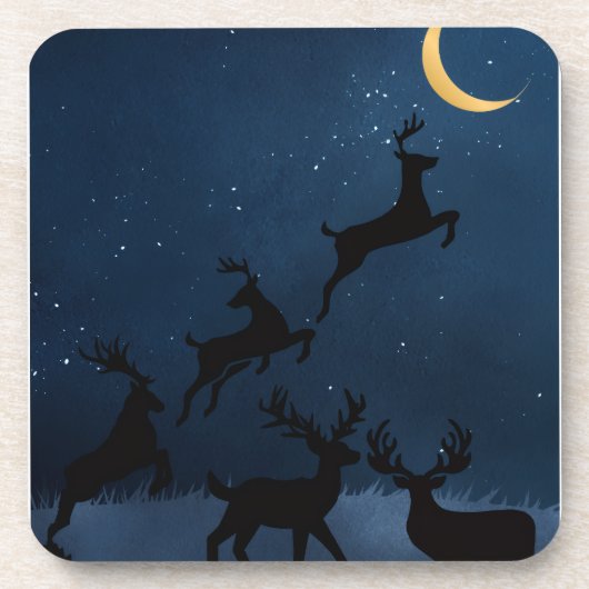 Moon Deer Getränkeuntersetzer (Vorderseite)