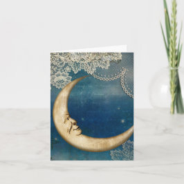 Moon Deko Card, Celestis Themed Greeting Card Karte