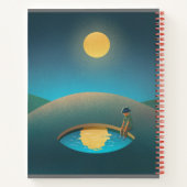 Moon Desert Minimalistisch Design Notebook Notizblock (Rückseite)