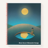 Moon Desert Minimalistisch Design Notebook Notizblock (Vorderseite)