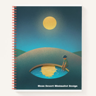 Moon Desert Minimalistisch Design Notebook Notizblock