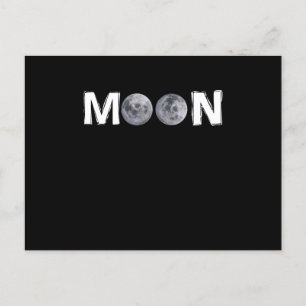 Moon Design mit 2 Mond anstelle von doppeltem "O" Postkarte