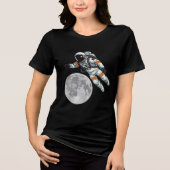 Moon Design with Astronaut | Amazing Space Art  Tri-Blend Shirt (Vorderseite)