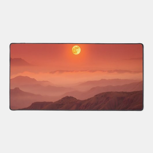 Moon Desk Mat - Ästhetische Mondphasen, Vollmond, Schreibtischunterlage (Vorderseite)