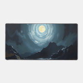 Moon Desk Mat - Ästhetische Mondphasen, Vollmond, Schreibtischunterlage (Vorderseite)