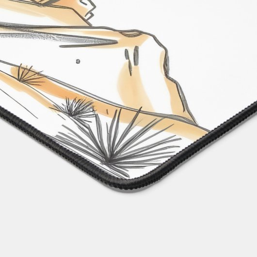 Moon Desk Mat - Ästhetische Mondphasen, Vollmond, Schreibtischunterlage (Ecke)